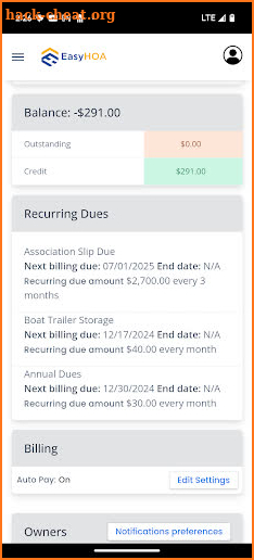 EasyHOA screenshot