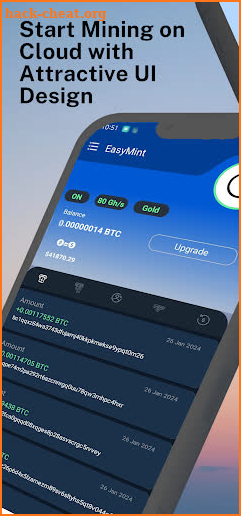 EasyMint | Bitcoin Cloud Miner screenshot