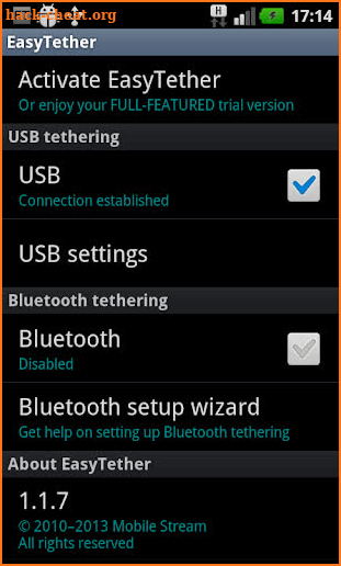 EasyTether Lite (w/o root) screenshot