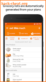 Eat This Much - Meal Planner screenshot