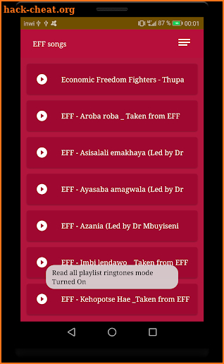 Economic Freedom Fighters Songs screenshot