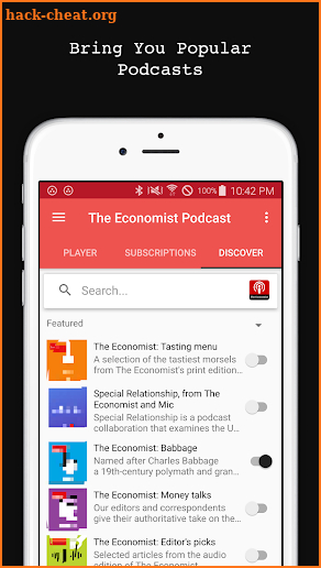 Economist Podcasts screenshot