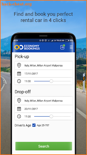 EconomyBookings Car Rental screenshot