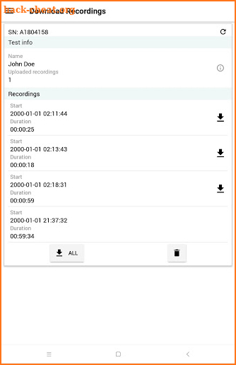 Ectosense HCP App screenshot