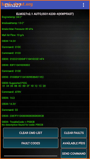 ECU OBD BLUETOOTH WIFI ELM327 screenshot