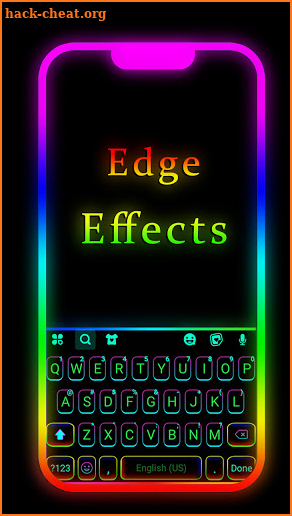 Edge Neon Lighting Keyboard Background screenshot