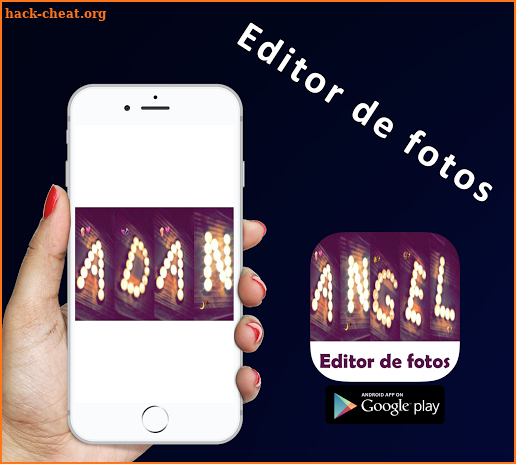 Editor de fotos : escriba su nombre con una vela screenshot