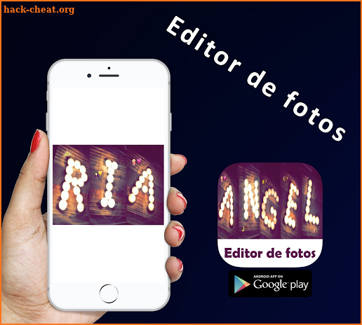 Editor de fotos : escriba su nombre con una vela screenshot