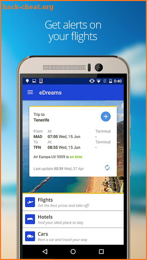 eDreams-Flights, Hotels & Cars screenshot