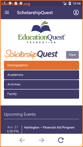 EducationQuest Foundation screenshot