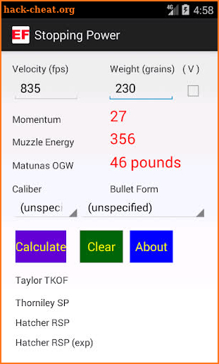 Effective Firearms Stopping Power screenshot