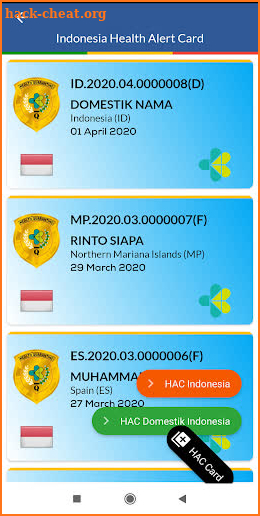 eHAC Indonesia screenshot