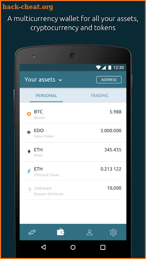 Eidoo exchange preview screenshot