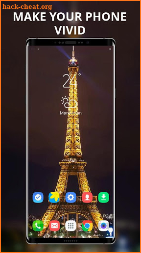 Eiffel Tower Night Light Show Live Wallpaper screenshot