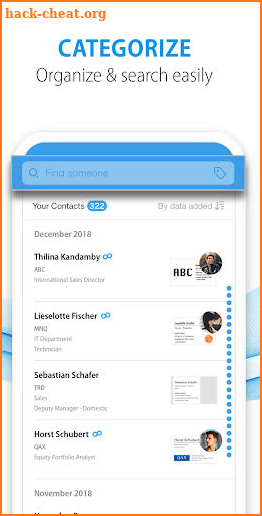 Eight: Visiting card scanner & digital card holder screenshot