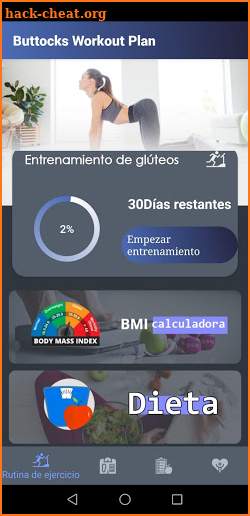 Ejercicio de glúteo y piernas screenshot