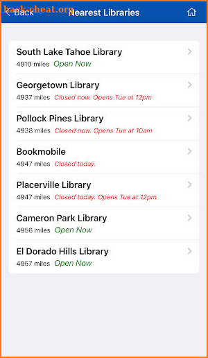 El Dorado County Library screenshot