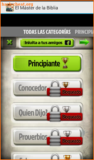 El Master de la Biblia Trivia screenshot