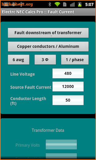 Electrc NEC Calcs Pro screenshot