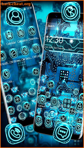 Electric Circuit Board Gravity Theme screenshot