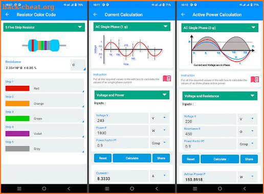 Electrical Calculation PRO screenshot