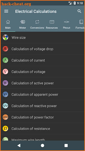 Electrical Calculations screenshot