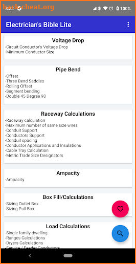 Electrician's Bible Lite screenshot