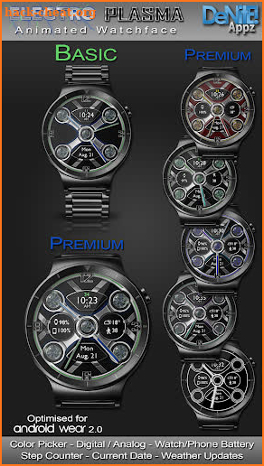 Electro Plasma HD Watch Face Widget Live Wallpaper screenshot