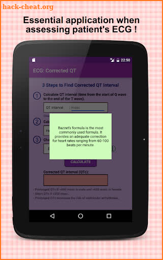 Electrocardiogram (ECG) Rhythm App: Corrected QT screenshot