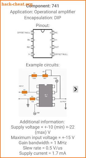 Electronic Component Pinouts Full screenshot