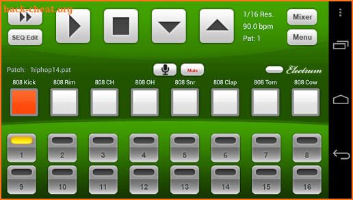 Electrum Drum Machine/Sampler screenshot