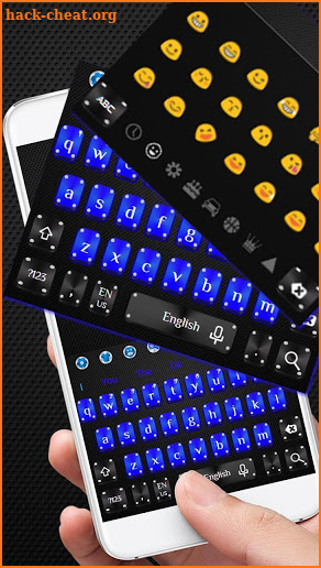 Elegant Blue Black Keyboard screenshot