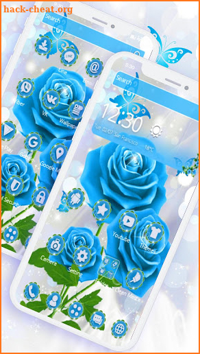 Elegant Blue Rose Theme🌹 screenshot