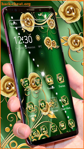 Elegant Gold Flower Theme🏵️ screenshot