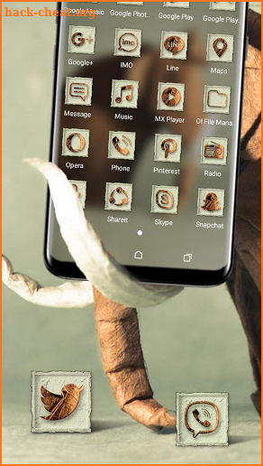 Elephant Paper Craft Launcher Theme screenshot