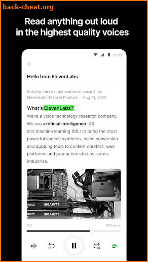 ElevenLabs Reader: AI Audio screenshot