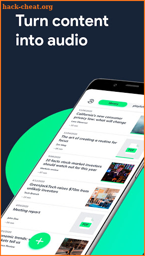 elocance: Article, Newsletter, PDF reader app screenshot