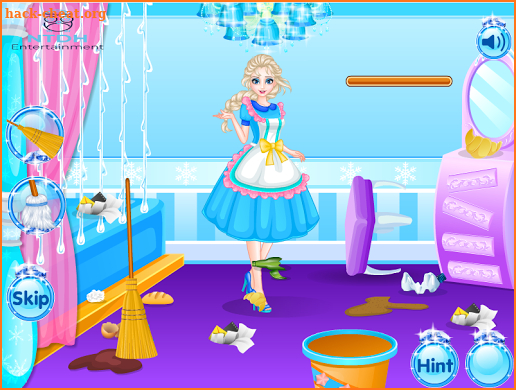 Elsas Clean Up - Dress up games for girls/kids screenshot