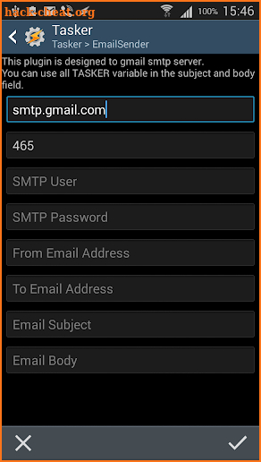 Email Send Tasker Plugin screenshot