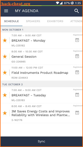 Emerson Exchange Events screenshot