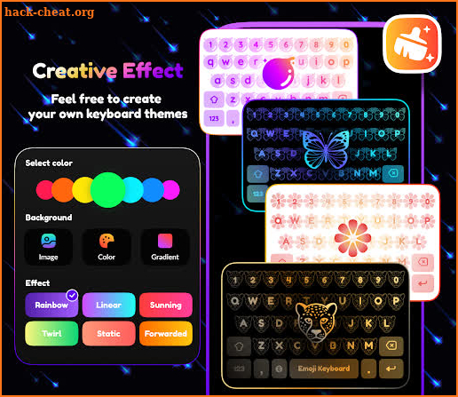 Emoji Led Keyboard - Lighting RGB Colors screenshot