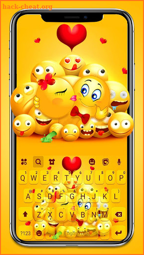 Emoji Love Keyboard Theme screenshot