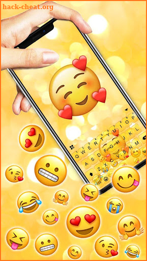 Emojis 3D Gravity Keyboard Theme screenshot