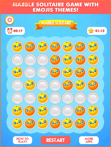 Emojis Marble Solitaire - Classic Peg Solitaire screenshot