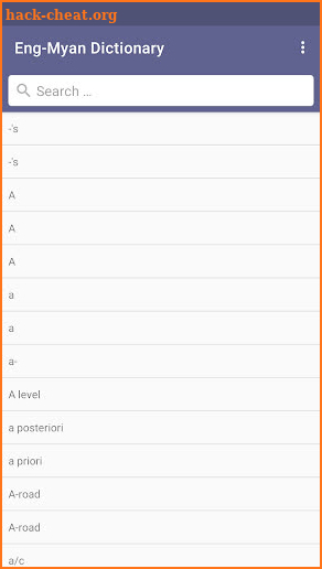 Eng-Myan Dictionary screenshot