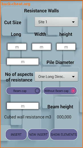 Engineering quantity estimate screenshot