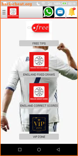 ENGLAND CORRECT SCORES screenshot