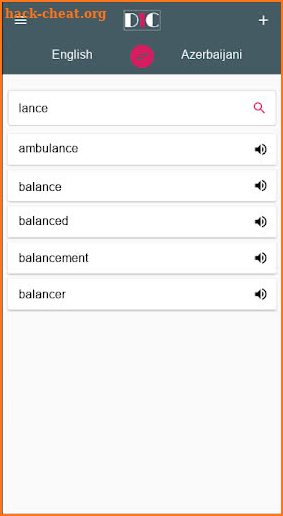 English - Azerbaijani Dictionary (Dic1) screenshot