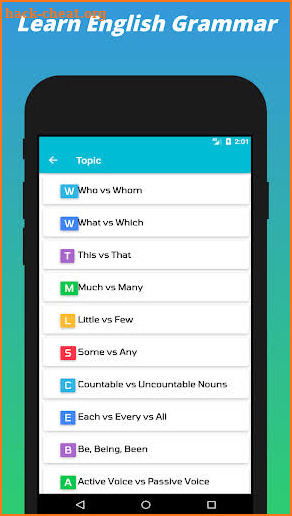 English Grammar App screenshot