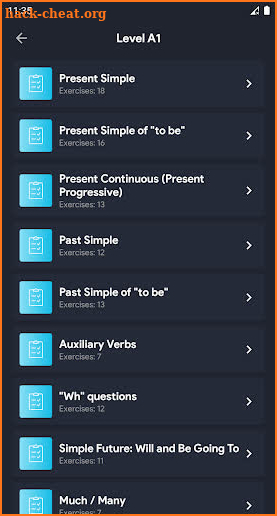 English Grammar Exercises screenshot